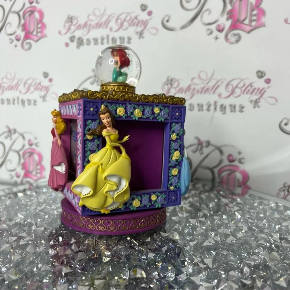 Disney Store picture frame spinable princesses rare Princess Picture Frame globe